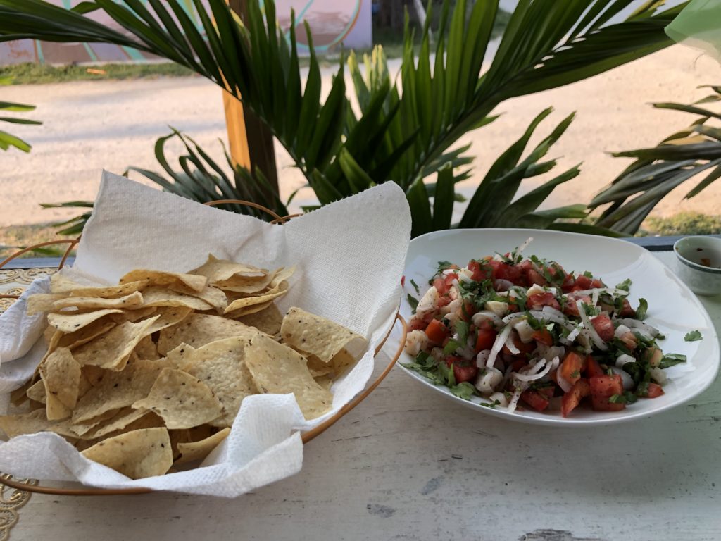 Conch ceviche in paradise